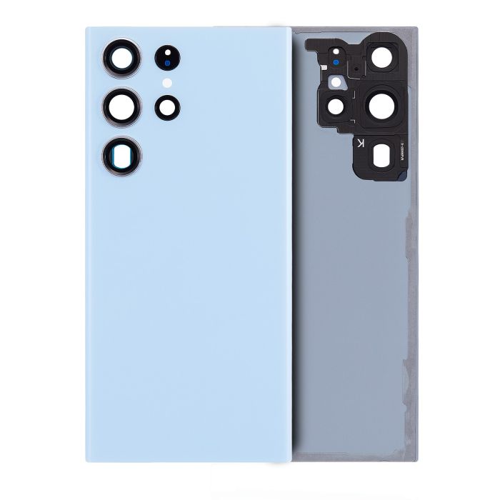 Rückglas mit Kameralinse für Galaxy S23 Ultra 5G (ohne Logo) (Himmelblau)