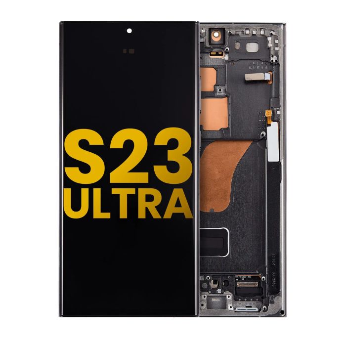OLED Display mit Rahmen für Galaxy S23 Ultra 5G (Assembled) (Graphit)