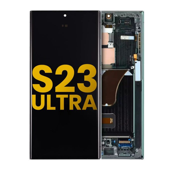 OLED Display mit Rahmen für Galaxy S23 Ultra 5G (Assembled) (Grün)
