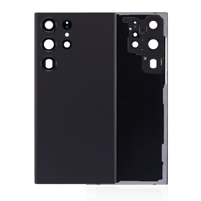 Rückglas mit Kameralinse für Samsung Galaxy S23 Ultra (Service Pack) (Schwarz)