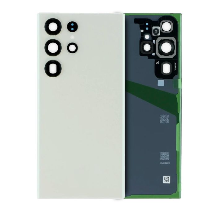 Rückglas mit Kameralinse für Samsung Galaxy S23 Ultra (Service Pack) (Cream)