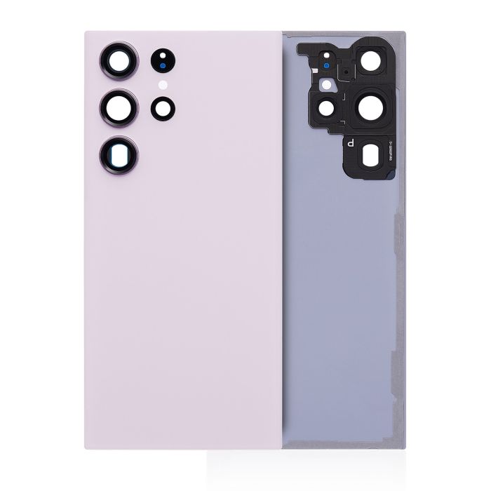 Rückglas mit Kameralinse für Samsung Galaxy S23 Ultra (Service Pack) (Lavendel)