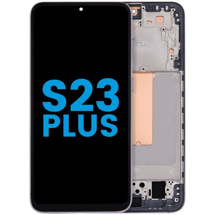 LCD Display mit Rahmen (ohne Fingerabdruck Sensor) für Galaxy S23 Plus 5G