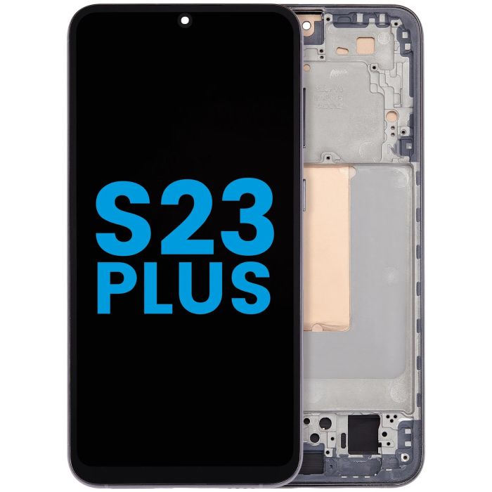 LCD Display mit Rahmen (ohne Fingerabdruck Sensor) für Galaxy S23 Plus 5G (Grün)
