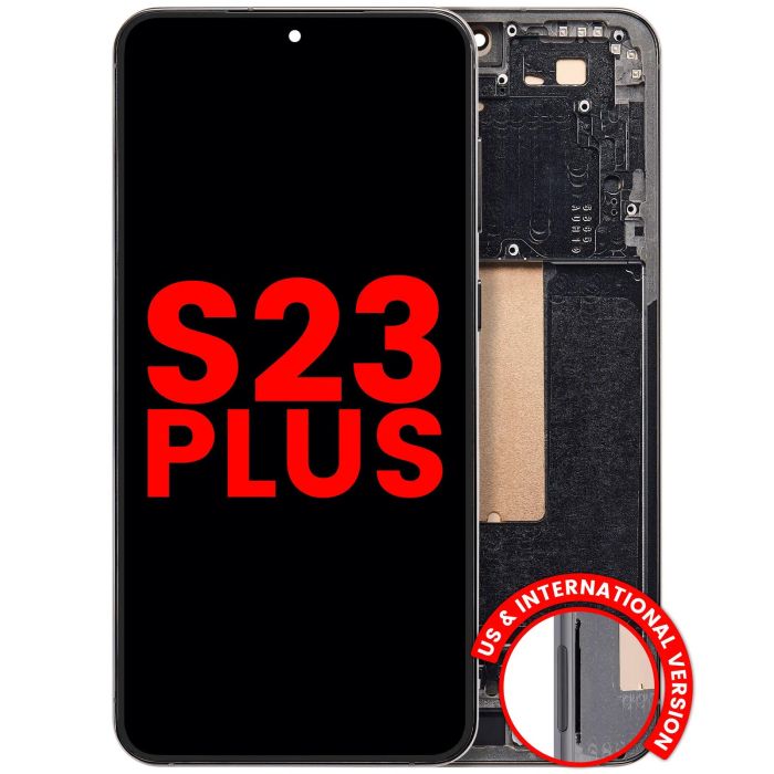 OLED Display mit Rahmen für Galaxy S23 Plus (US & International) (Grün)