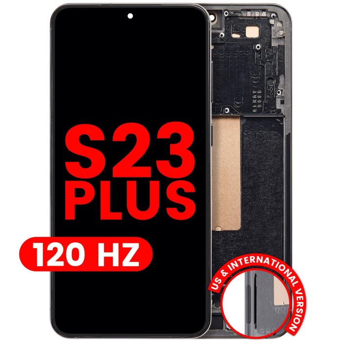OLED Display mit Rahmen für Galaxy S23 Plus (US & International) (120Hz) (Grün)