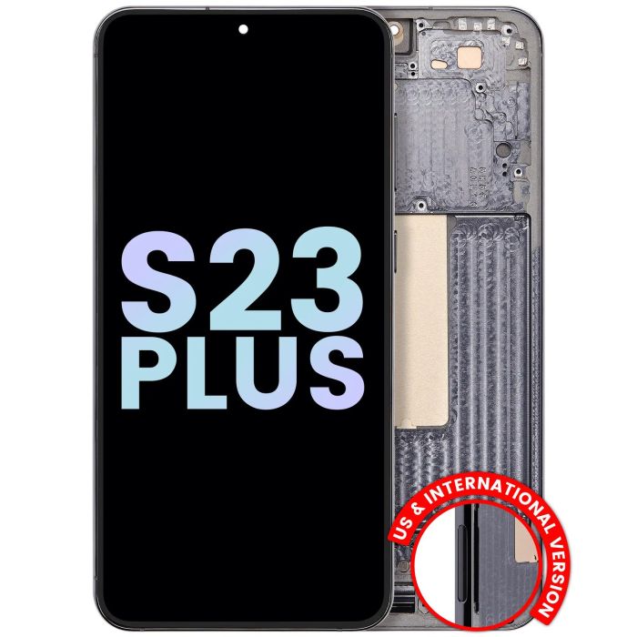 OLED Display mit Rahmen für Galaxy S23 Plus 5G (Service Pack) (Grün)