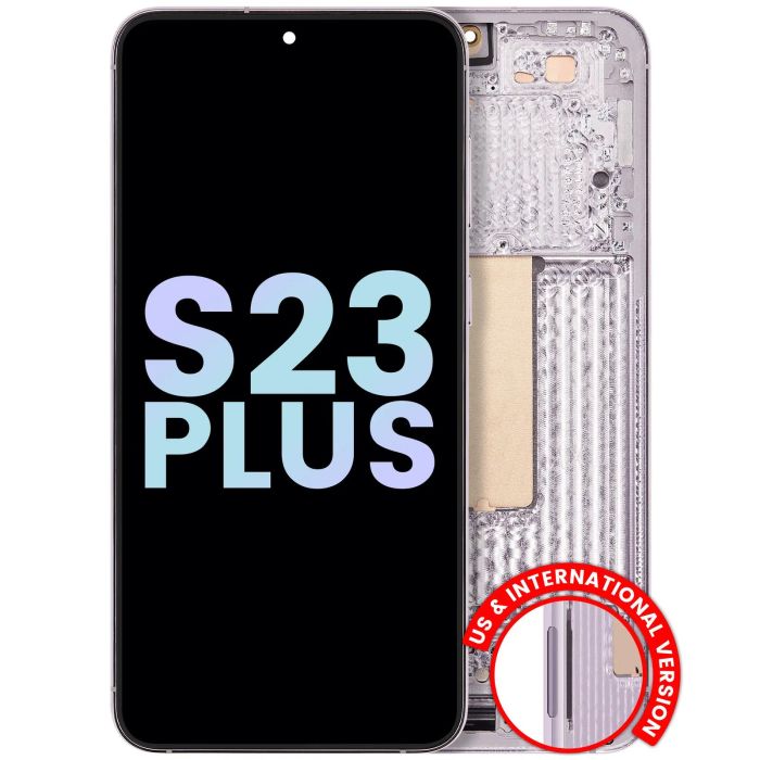 OLED Display mit Rahmen für Galaxy S23 Plus 5G (Service Pack) (Lavendel)