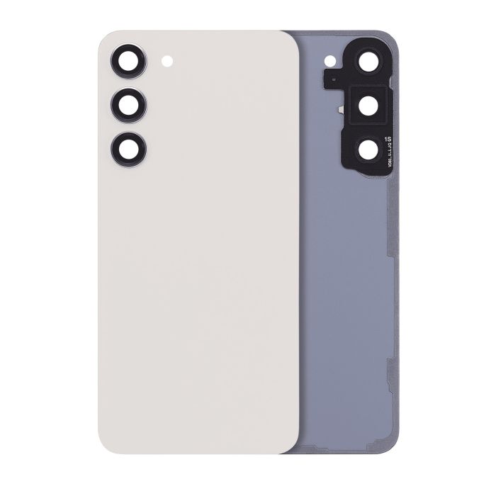 Rückglas mit Kameralinse für Galaxy S23 Plus 5G (ohne Logo) (Cream)