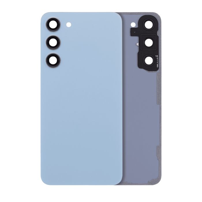 Rückglas mit Kameralinse für Galaxy S23 Plus 5G (ohne Logo) (Blau)