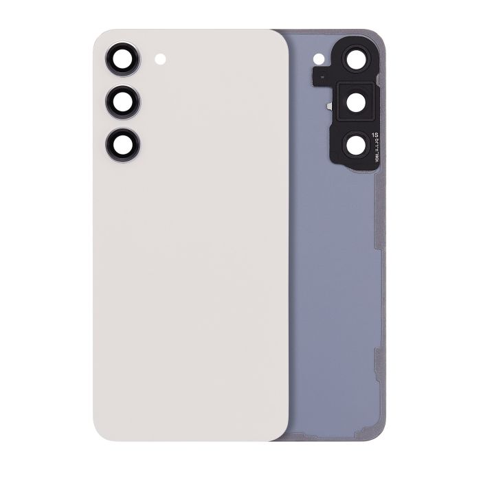 Rückglas mit Kameralinse für Samsung Galaxy S23 Plus (Service Pack) (Cream)