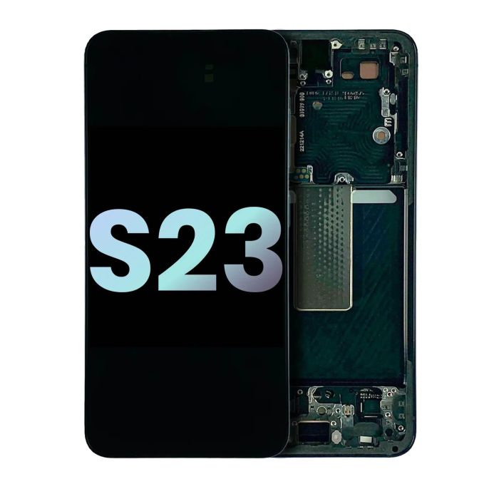 OLED Display mit Rahmen für Galaxy S23 5G (Service Pack) (Grün)