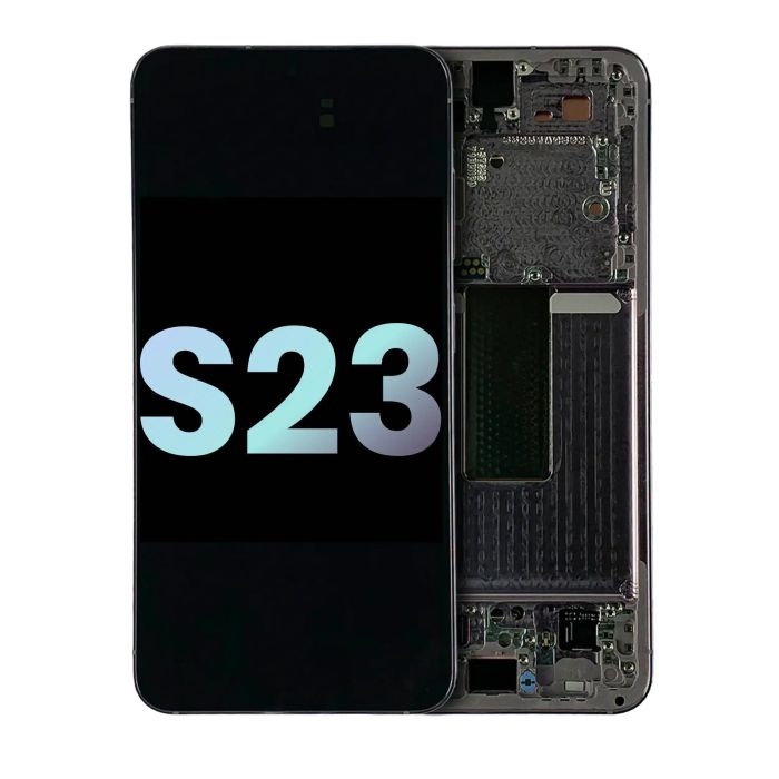 OLED Display mit Rahmen für Galaxy S23 5G (Service Pack) (Lavendel)