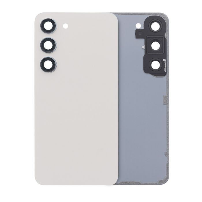 Rückglas mit Kameralinse für Samsung Galaxy S23 (Service Pack) (Cream)