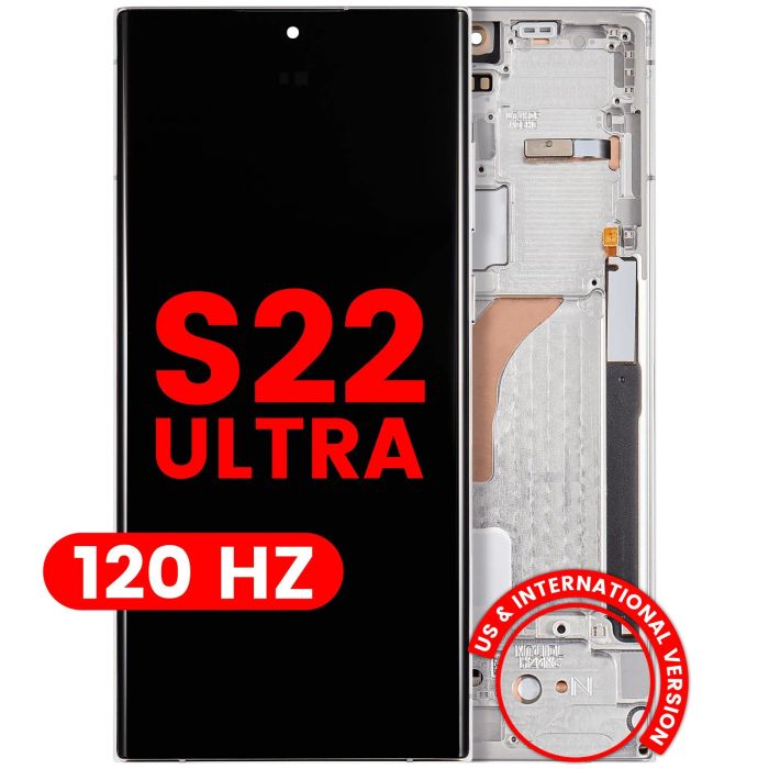 OLED Display mit Rahmen für Galaxy S22 Ultra 5G (US & International Version)