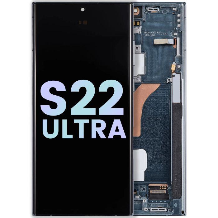 OLED Display mit Rahmen für Galaxy S22 Ultra 5G (Service Pack) (Grün)