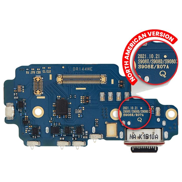 Ladebuchse Platine mit SIM-Kartenleser für Galaxy S22 Ultra 5G (US Version)