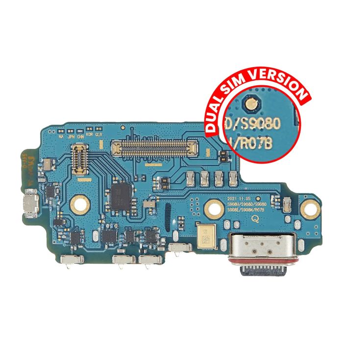 Ladebuchse Platine mit SIM-Kartenleser für Galaxy S22 Ultra 5G (S9080)