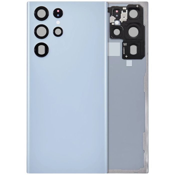 Rückglas mit Kameralinse für Galaxy S22 Ultra 5G (ohne Logo) (Himmelblau)