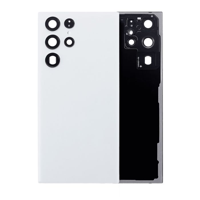Rückglas mit Kameralinse für Galaxy S22 Ultra 5G (ohne Logo) (Weiß)