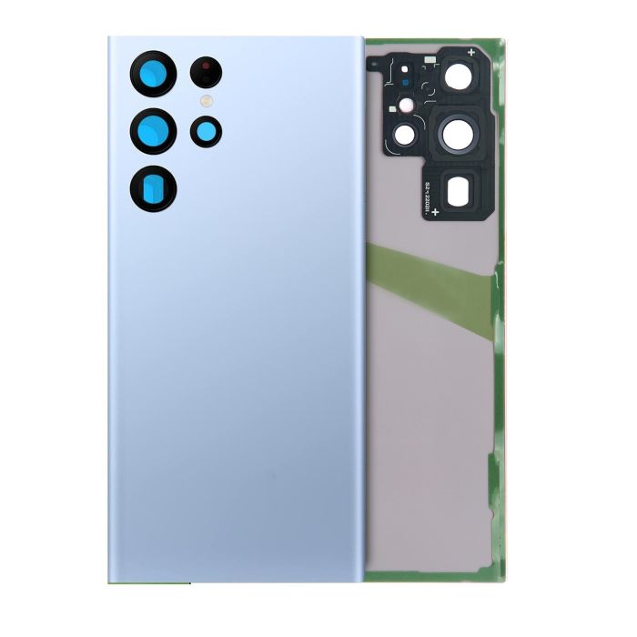 Rückglas mit Kameralinse Samsung Galaxy S22 Ultra (Service Pack) (Himmelblau)