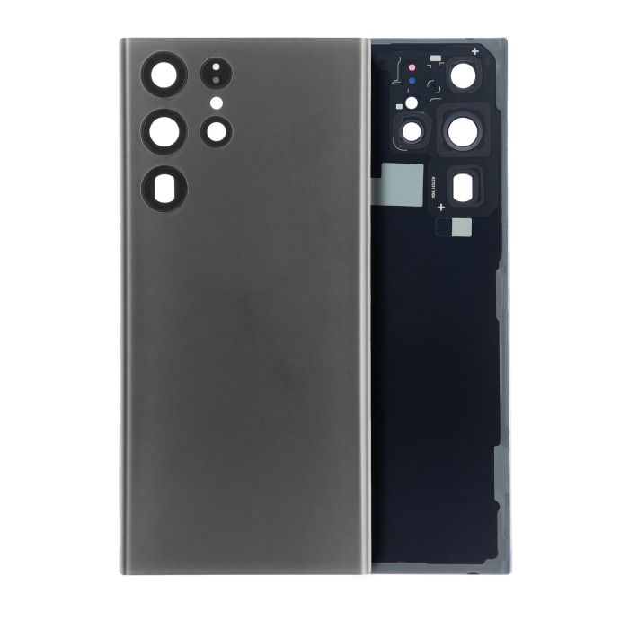 Rückglas mit Kameralinse für Samsung Galaxy S22 Ultra (Service Pack) (Graphit)