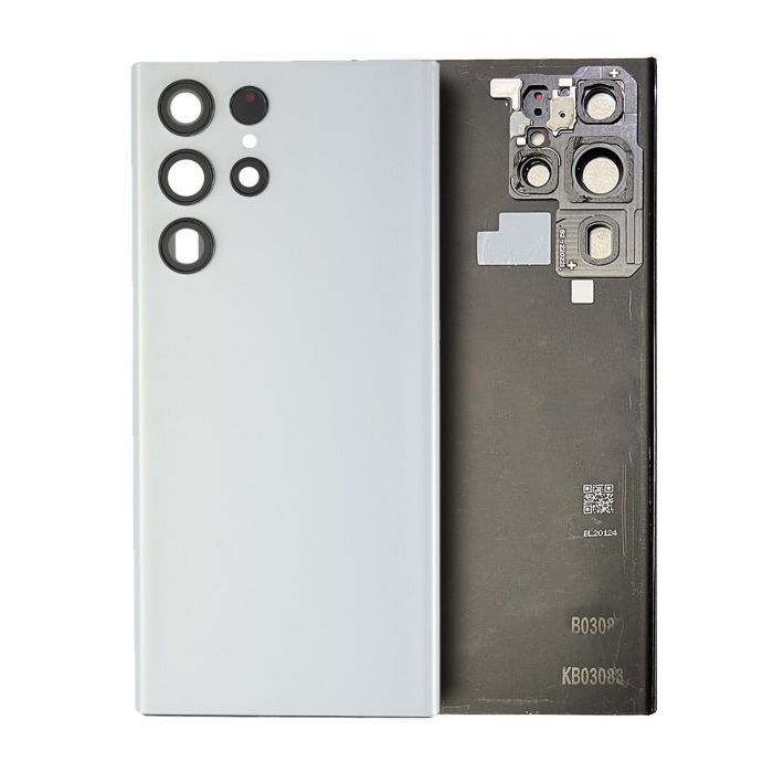 Rückglas mit Kameralinse Samsung Galaxy S22 Ultra (Weiß) (Service Pack)