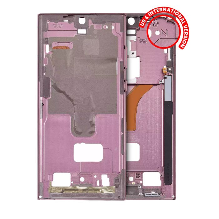 Mittelrahmen für Galaxy S22 Ultra 5G (US & International Version) (Burgundy)