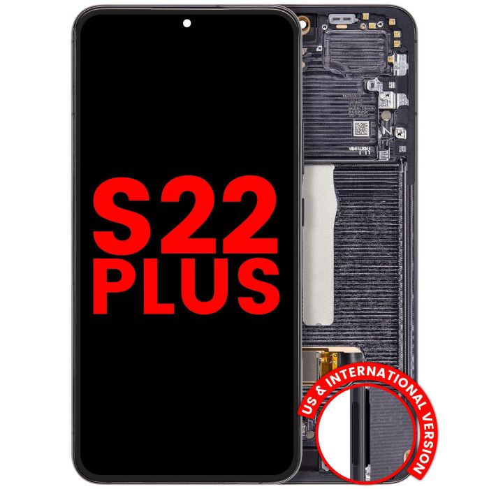 OLED Display mit Rahmen für Galaxy S22 Plus 5G (Aftermarket Plus)