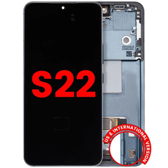 OLED Display mit Rahmen für Galaxy S22 5G (US & International) (Grün)