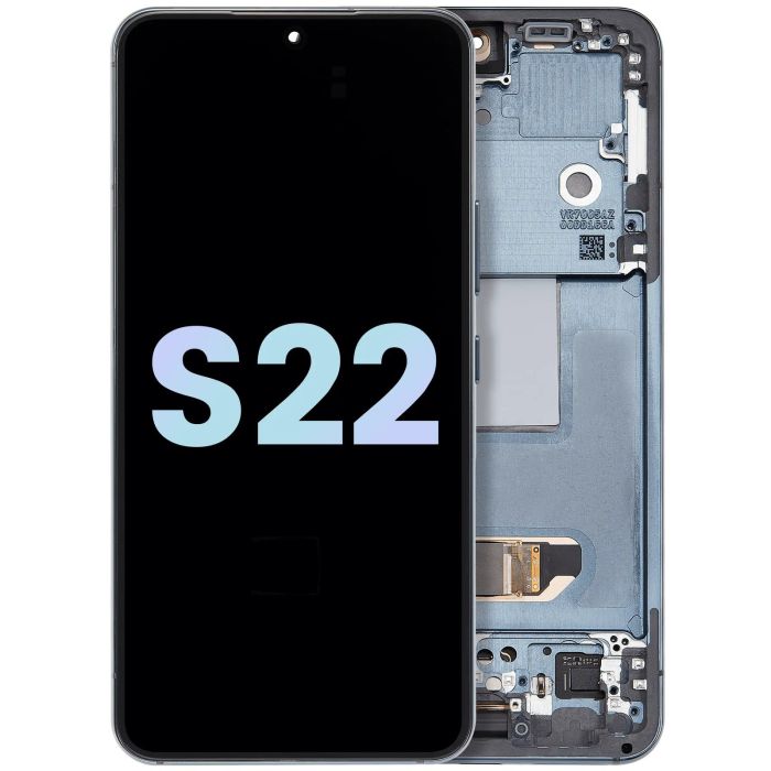 OLED Display Einheit mit Rahmen für Samsung Galaxy S22 5G (Service Pack) (Grün)