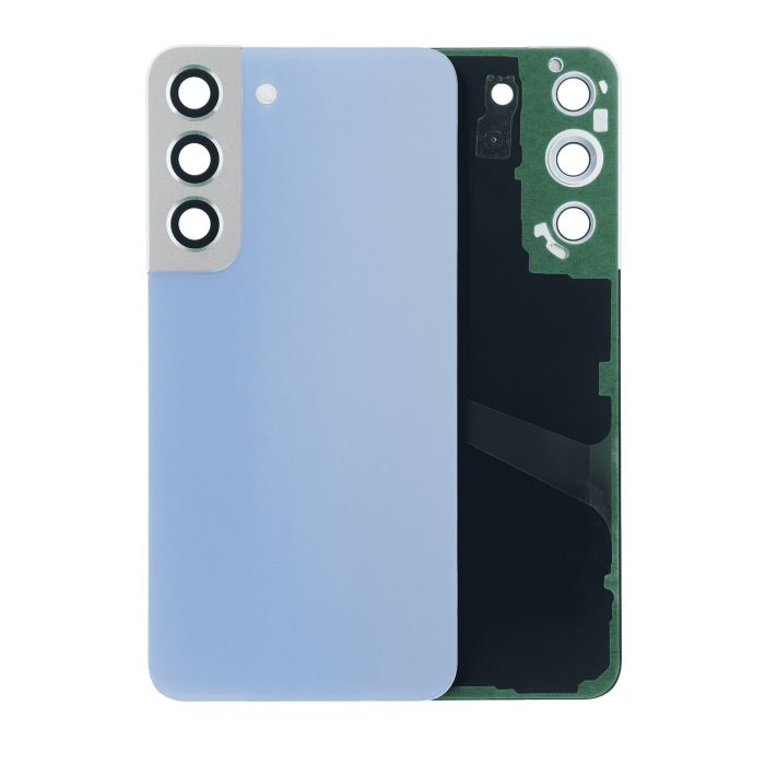 Rückglas mit Kameralinse für Galaxy S22 5G (ohne Logo) (Himmelblau)