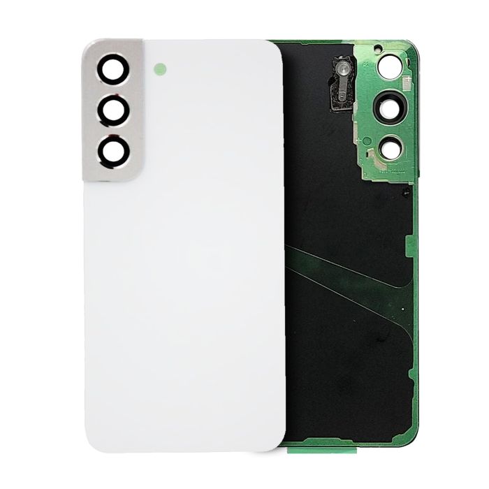 Rückglas mit Kameralinse Samsung Galaxy S22 5G (Service Pack) (Weiß)