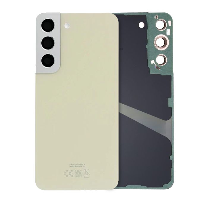 Rückglas mit Kameralinse für Samsung Galaxy S22 (Service Pack) (Cream)