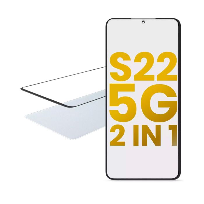 2 in 1 Front Glas mit OCA vormontiert für Samsung Galaxy S22 5G