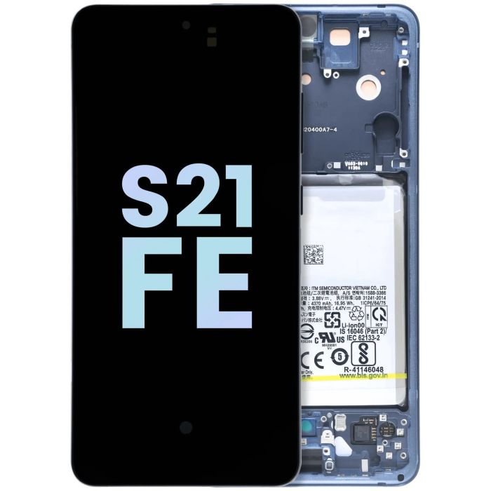 OLED Display mit Rahmen für Galaxy S21 FE 5G (US & International) (Service Pack)