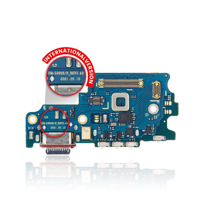 Ladebuchse Platine mit SIM-Kartenleser für Galaxy S21 FE 5G (G990B/N)