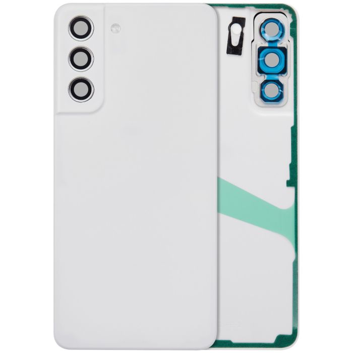 Rückglas mit Kameralinse für Galaxy S21 FE 5G (ohne Logo) (Weiß)