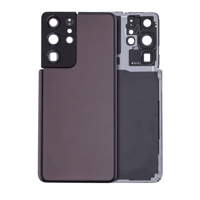 Rückglas mit Kameralinse für Galaxy S21 Ultra (ohne Logo) (Phantom Brown)