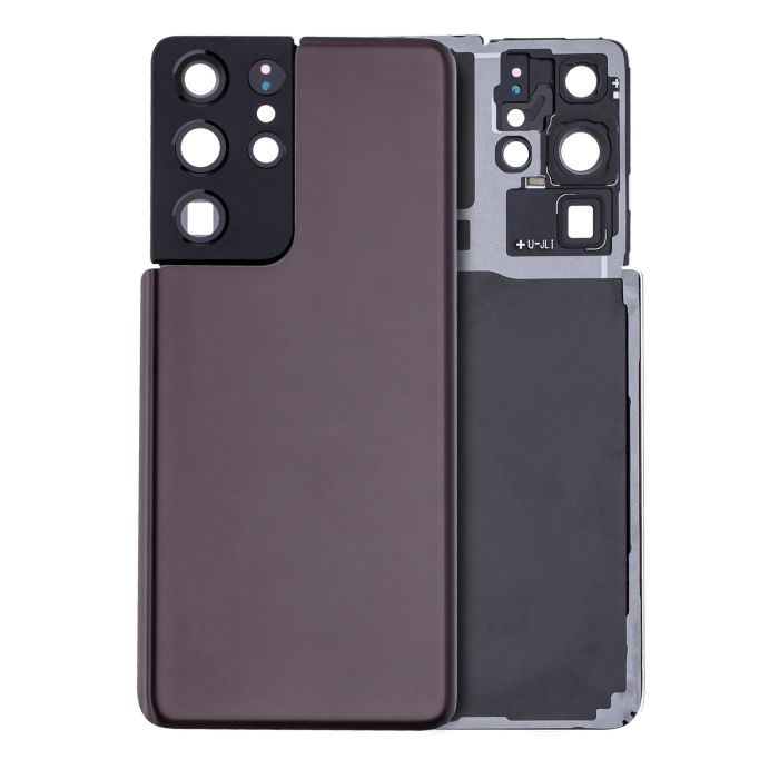 Rückglas mit Kameralinse für Galaxy S21 Ultra (Service Pack) (Phantom Brown)