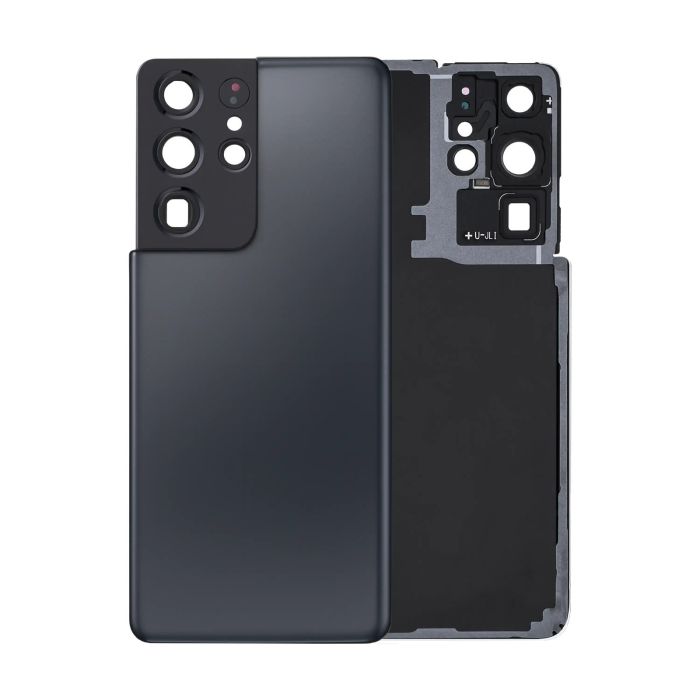 Rückglas mit Kameralinse für Galaxy S21 Ultra (Service Pack) (Phantom Titanium)