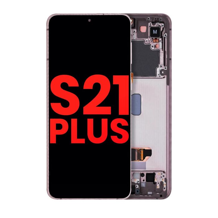 OLED Display mit Rahmen für Galaxy S21 Plus 5G (Phantom Violet/ Pink/ Gold)