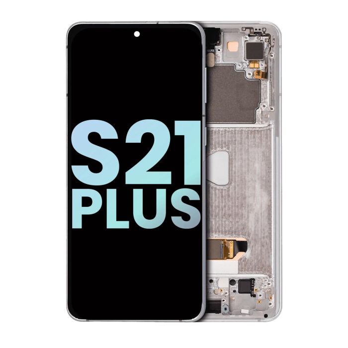 OLED Display mit Rahmen für Galaxy S21 Plus 5G (Service Pack) (Phantom Silver)