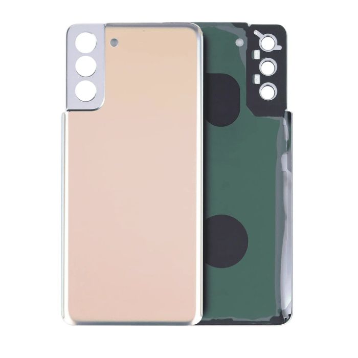 Rückglas mit Kleber für Samsung Galaxy S21 Plus 5G (Service Pack) (Pink Gold)