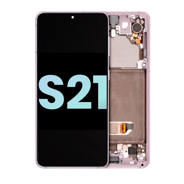OLED Display mit Rahmen für Galaxy S21 5G (Service Pack) (Phantom Pink)