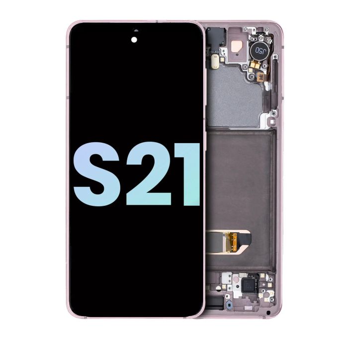 OLED Display mit Rahmen für Galaxy S21 5G (Service Pack) (Phantom Violet)