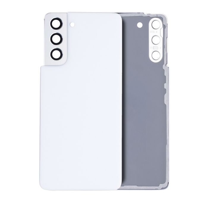 Rückglas mit Kameralinse für Galaxy S21 5G (ohne Logo) (Phantom White)