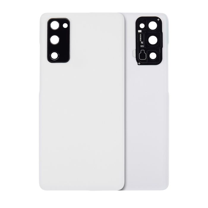 Rückglas mit Kameralinse für Galaxy S20 FE 5G (Aftermarket Plus) (Wolkenweiß)