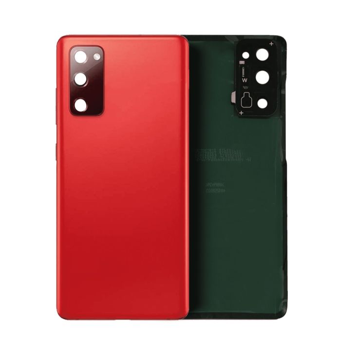 Rückglas mit Kameralinse für Samsung Galaxy S20 FE (Service Pack) (Cloud Red)