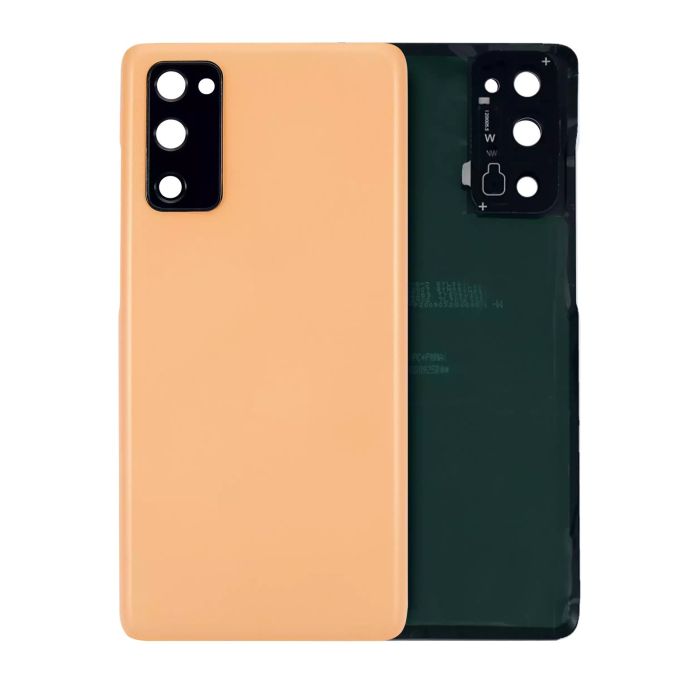 Rückglas mit Kameralinse für Samsung Galaxy S20 FE (Service Pack) (Cloud Orange)